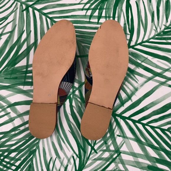 Inkkas Cyprus Colorful Boho Art to Wear Slide Mules Size 7 - Picture 2 of 7